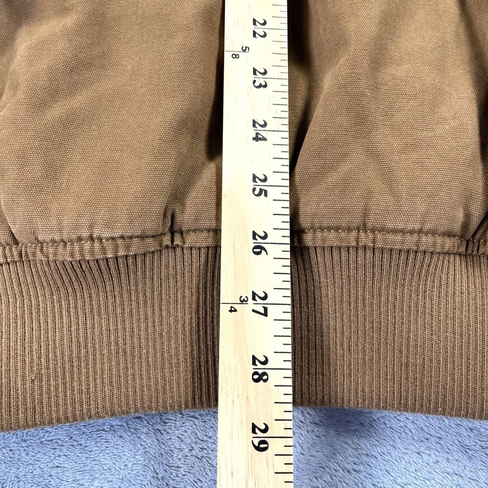 Levis Hooded Canvas Work Barn Jacket XXL Brown Sherpa Lined Utility Workwear